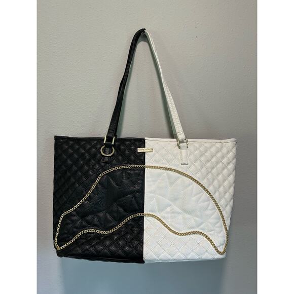 Sprayground Handbags - Sprayground Women’s Bag Shoulder Black White Leather Shark Limited Edition